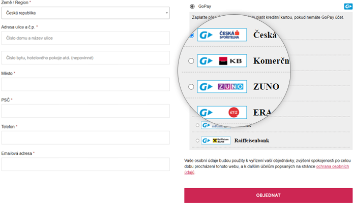 GoPay Platební brána WordPress 2 Online platební tlačítka u pluginu GoPay