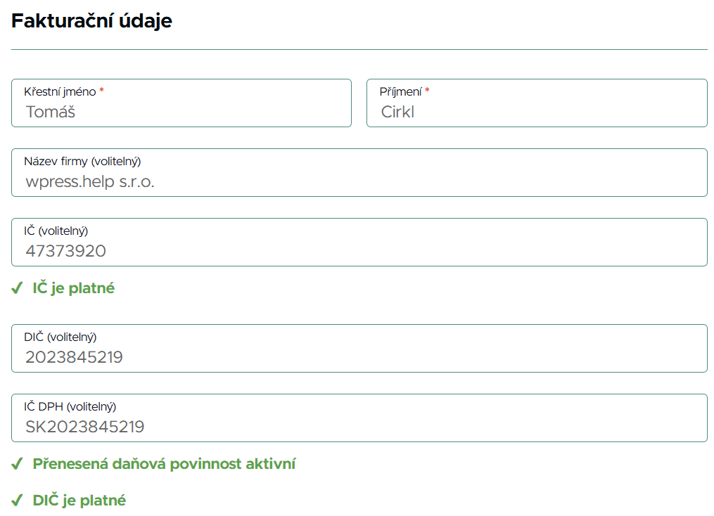 Toret EU VAT - zobrazení v pokladně