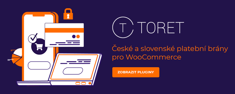 Toret banner české a slovenské platební brány pro WooCommerce