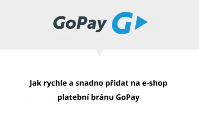 Jak rychle a snadno přidat na e-shop platební bránu GoPay