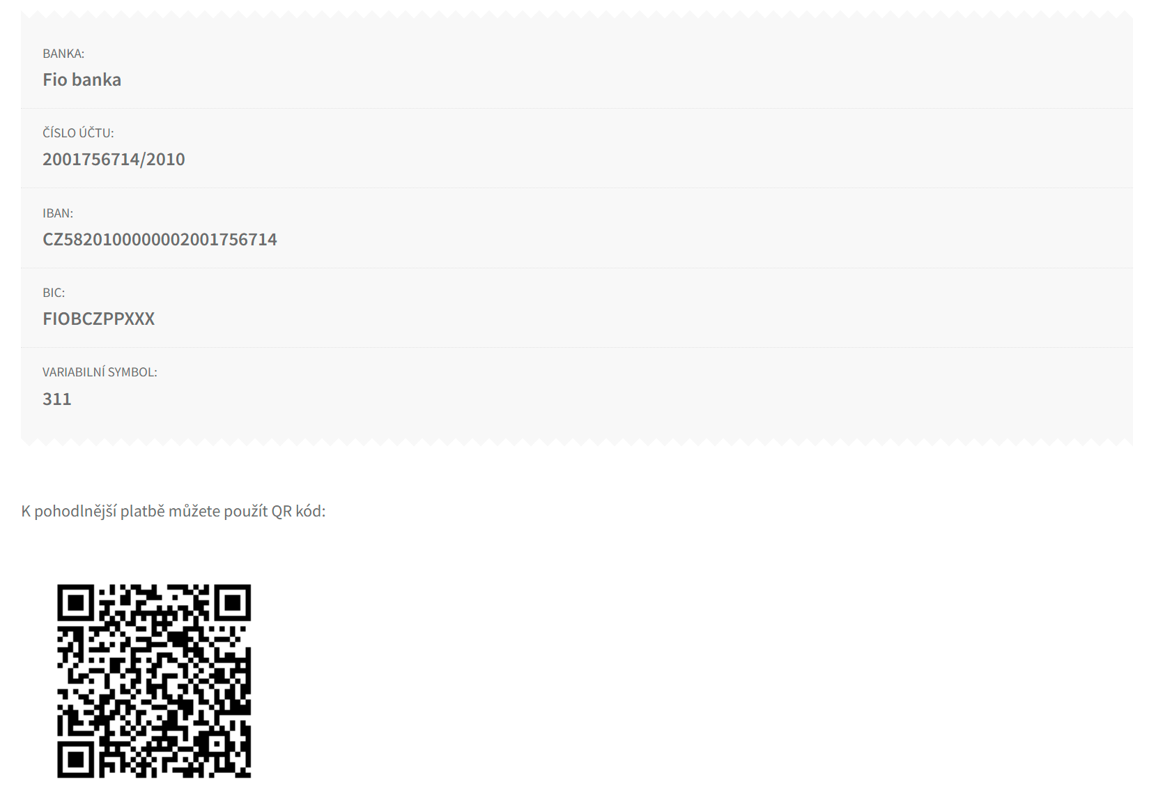 Zobrazení QR kódu k úhradě bankovním převodem ve WooCommerce pokladně