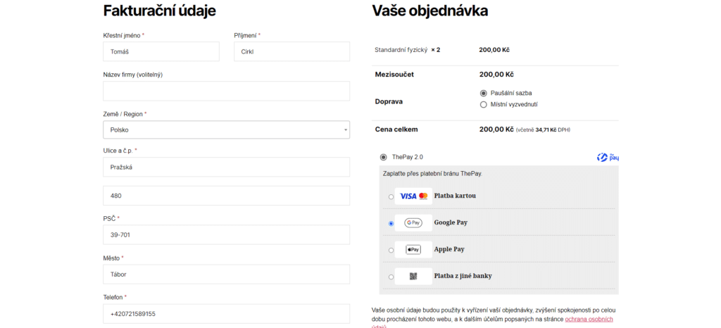 Metody Google Pay a Apple Pay ve WooCommerce pokladně