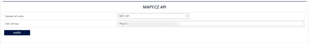 TOPTRANS - nastavení API pro Mapy.cz
