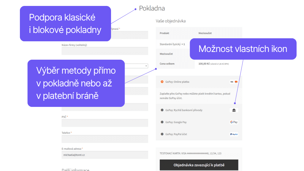 Plugin GoPay pro WooCommerce - Nastavení podle potřeb e-shopu
