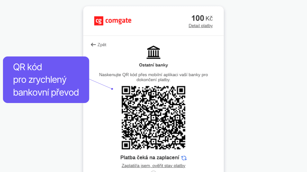 Platební brána Comgate pro WooCommerce - QR převod