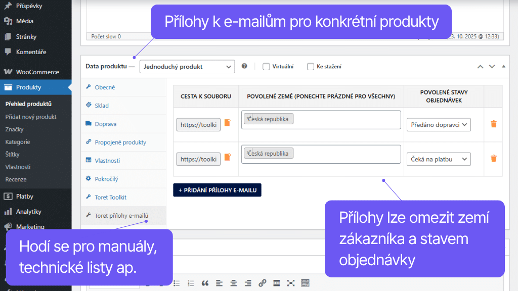 Plugin Toret Toolkit pro WooCommerce - nastavení (5)