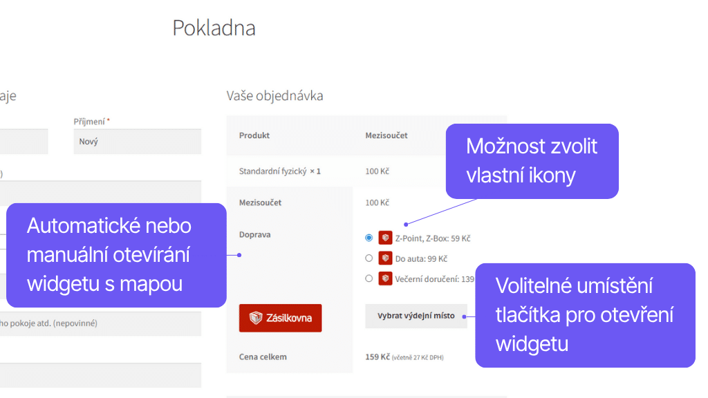 Toret plugin WooCommerce Zásilkovna - pokladna (2)