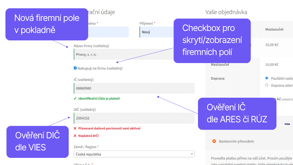 Toret plugin EU VAT - zobrazení v pokladně