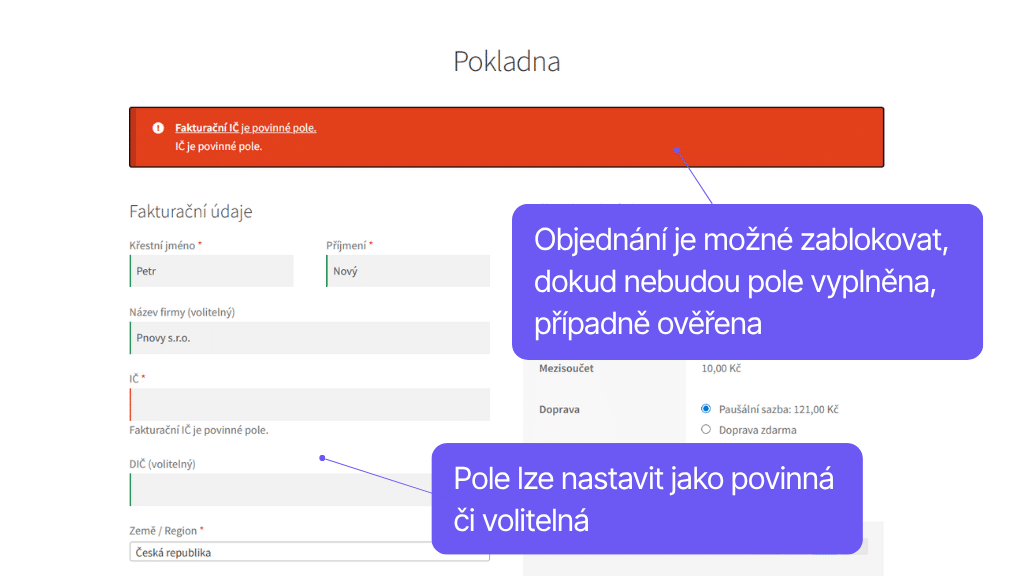 Toret plugin EU VAT - zobrazení v pokladně