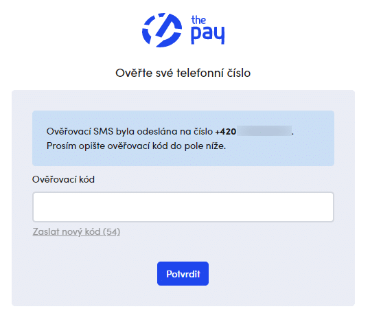 Registrace u poskytovatele platební brány ThePay