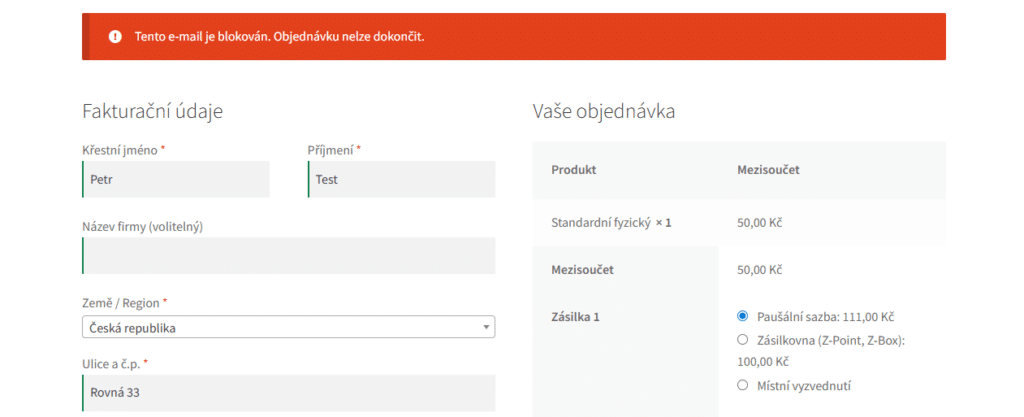 Plugin Toolkit - funkce Blacklist pro blokování objednání