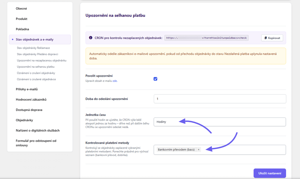 Vylepšení funkce Upozornění na selhanou platbu v pluginu Toolkit